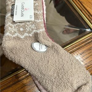 Cuddl Duds Tan Lounge Socks